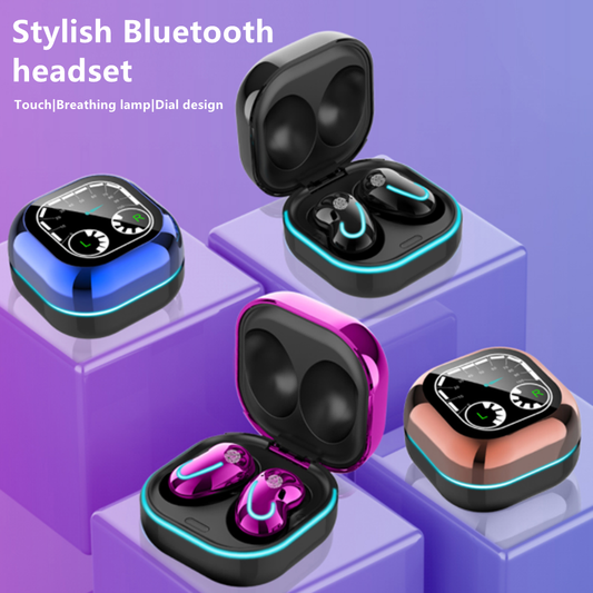 Stylish Dial Design Breathing Light Touch Bluetooth Version 5.1 High Sound Quality Long Battery Life Multi-functional Bluetooth Headset